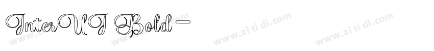 InterUI Bold字体转换